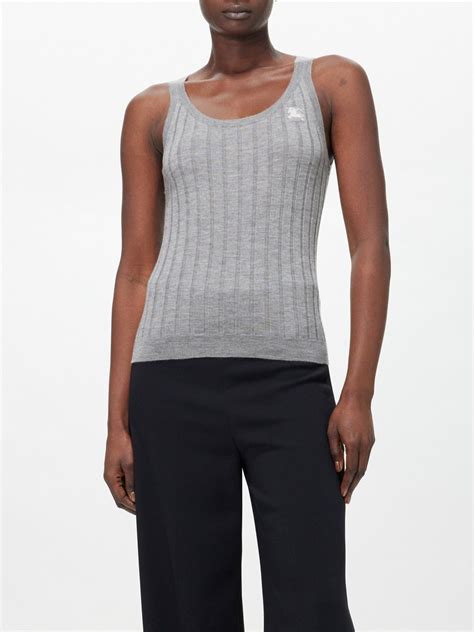 burberry check tank top|Burberry equestrian knight tank top.